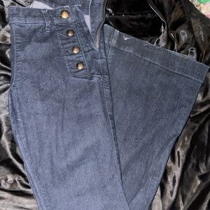 Express Dark Blue Flare Jeans